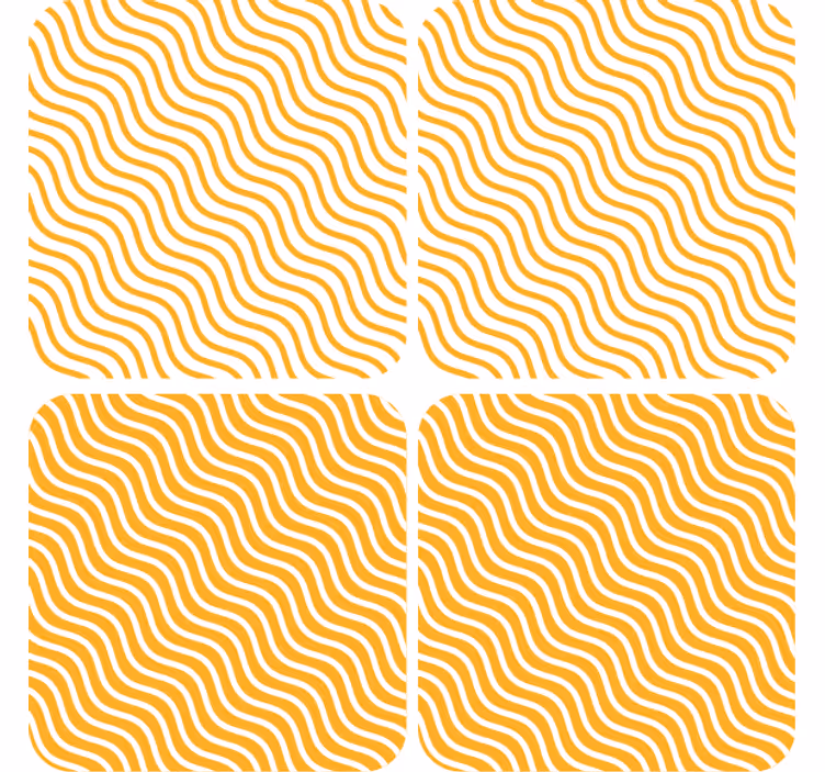Wavy pattern surface coasters - TenStickers