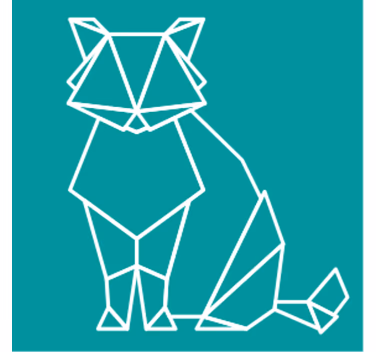 Geek coasters geometric animal outline - TenStickers