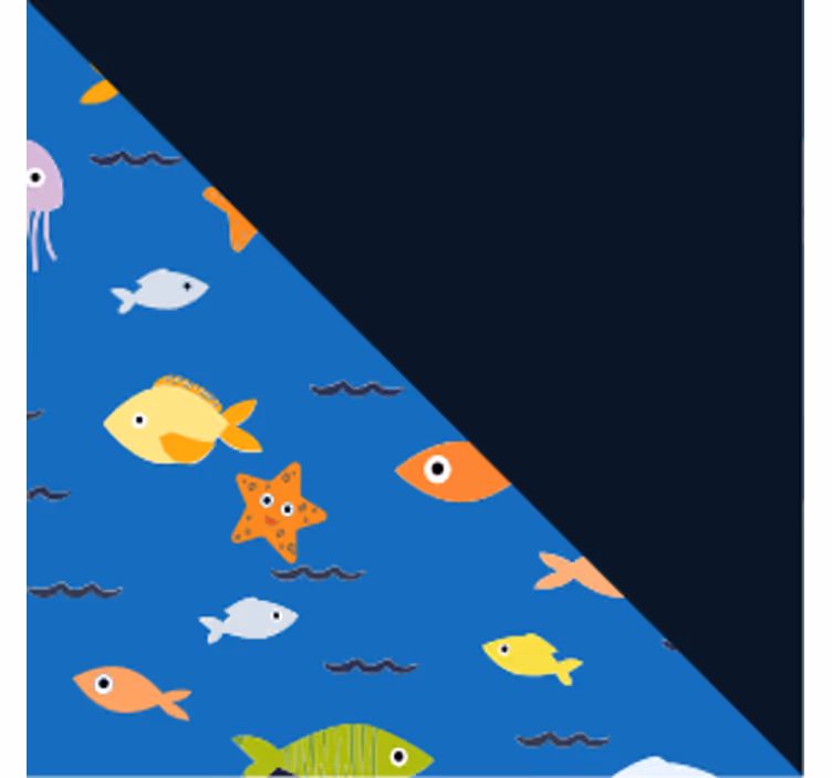 Modern coasters colorful underwater scene - TenStickers