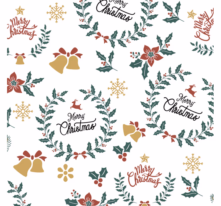 Christmas coasters with festive holiday design - TenStickers