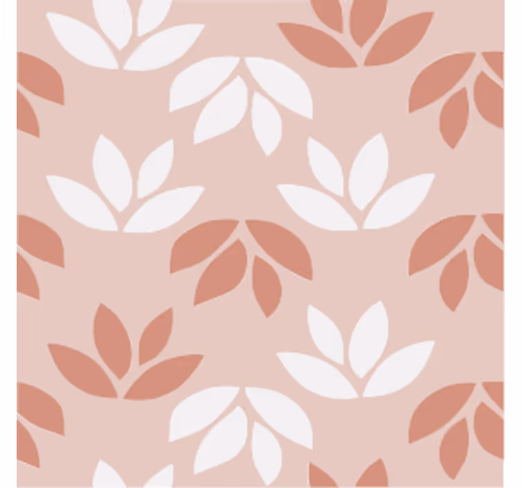 Leaf pattern motif coasters - TenStickers