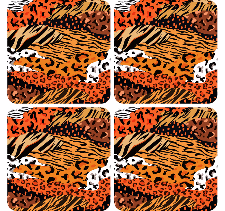 Animal Print texture coaster - TenStickers