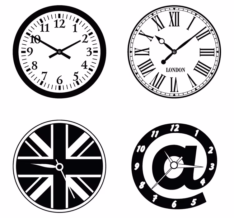 Watch faces modern coaster - TenStickers