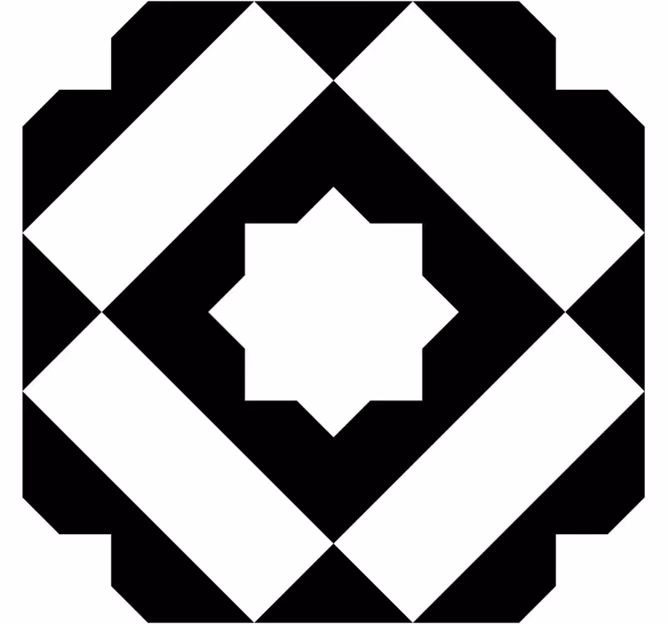 Coasters geometric black pattern - TenStickers