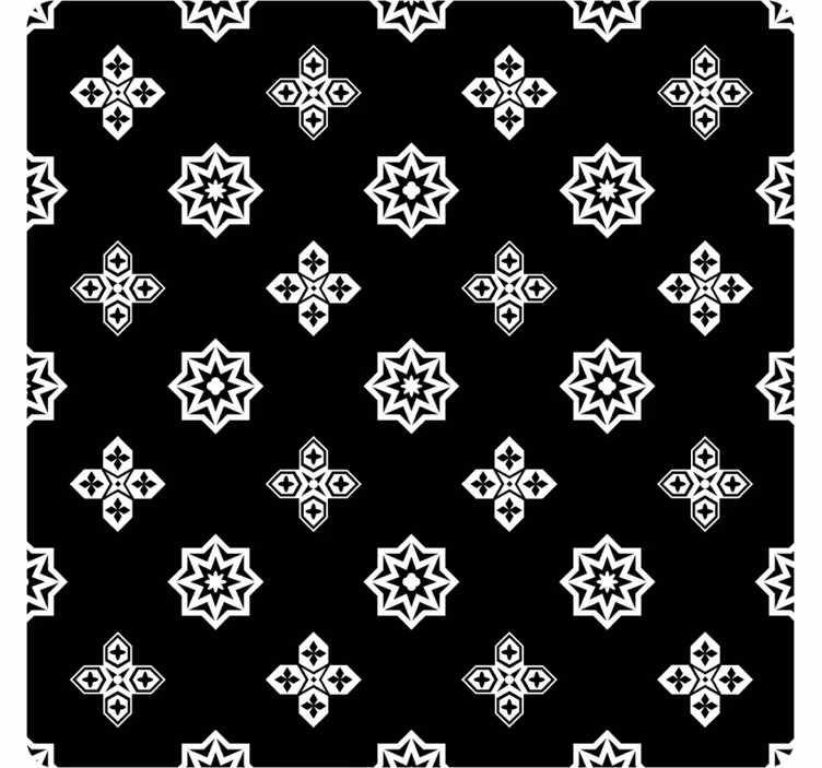 Geometric floral pattern coasters - TenStickers