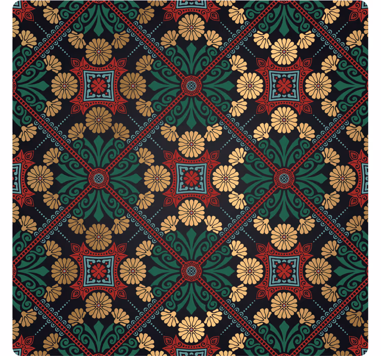 Floral patterned coasters - TenStickers