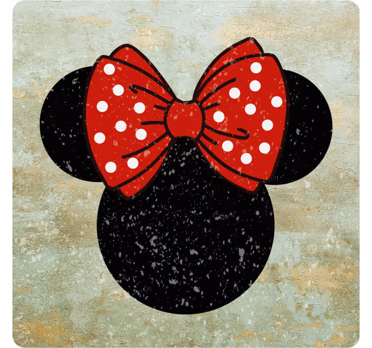 Vintage minnie mouse coaster - TenStickers