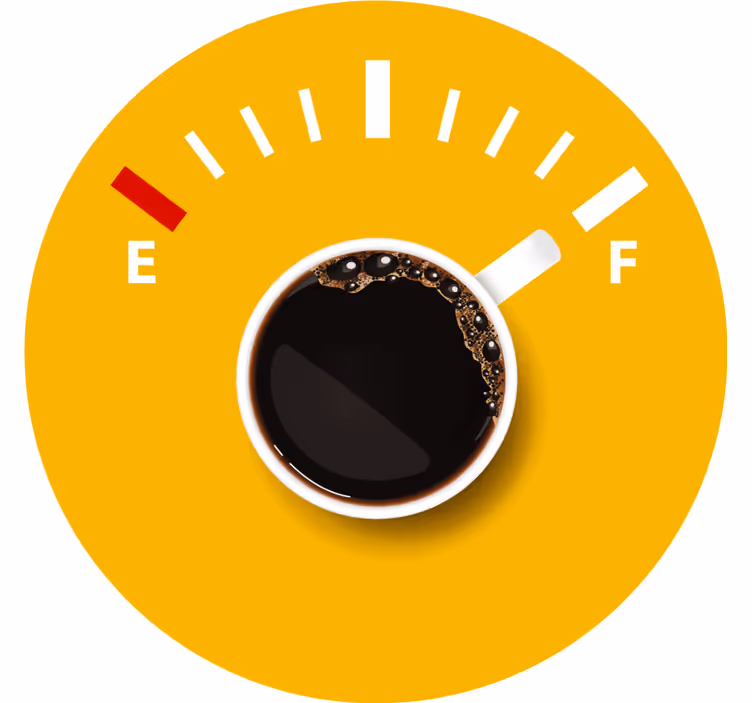 Personalizable coasters with coffee level indicator - TenStickers