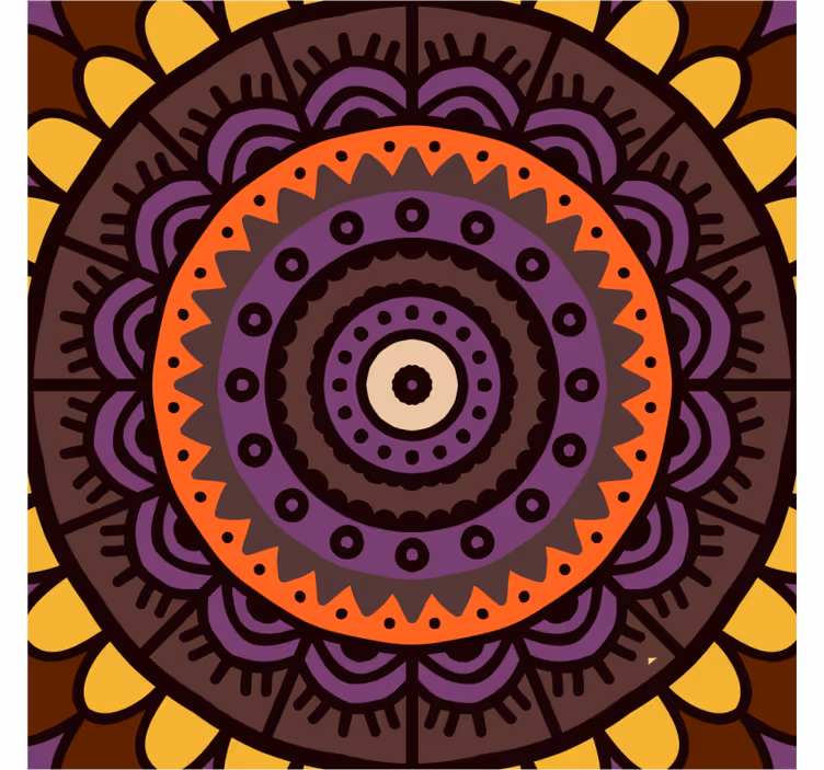 Coasters with intricate circular design - TenStickers