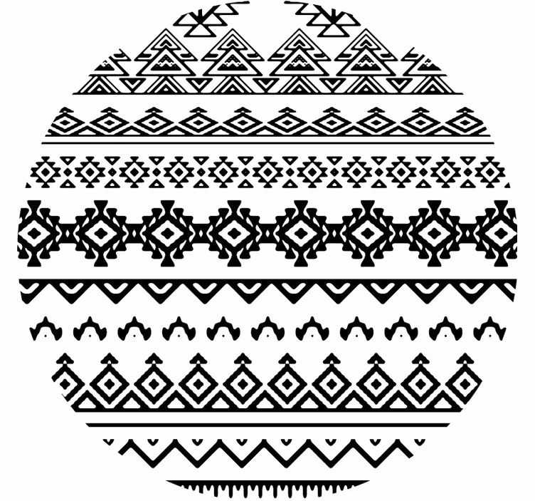 Geometric black patterns coasters - TenStickers