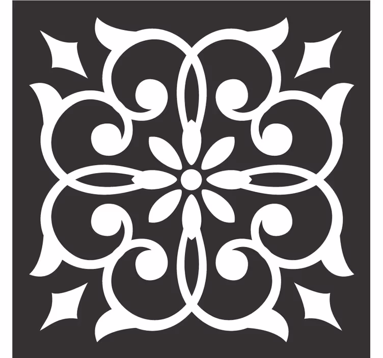 Coasters with intricate botanical design - TenStickers