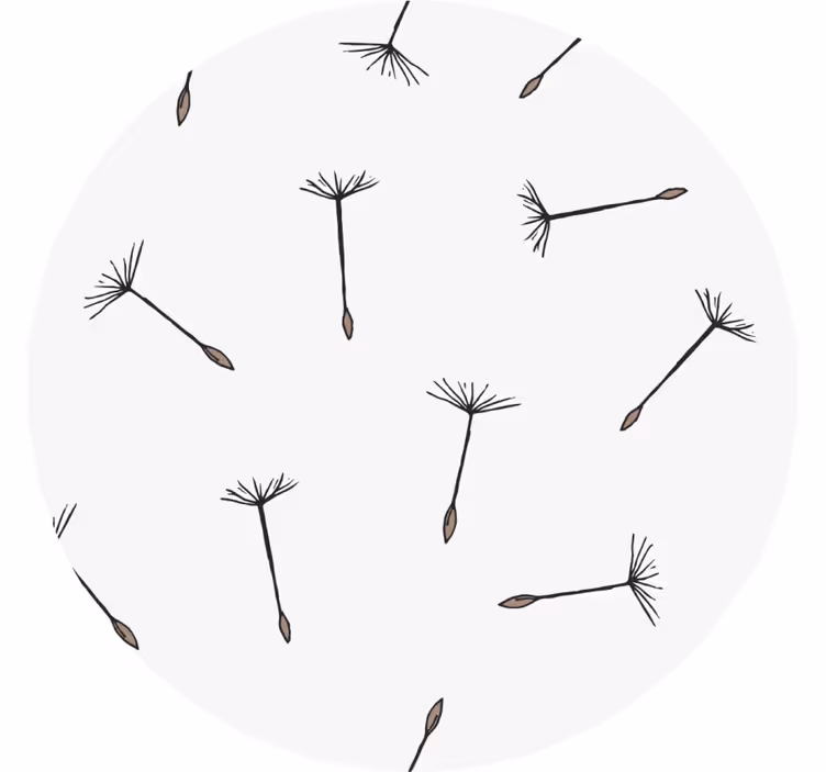 Minimalistic dandelions modern coaster - TenStickers