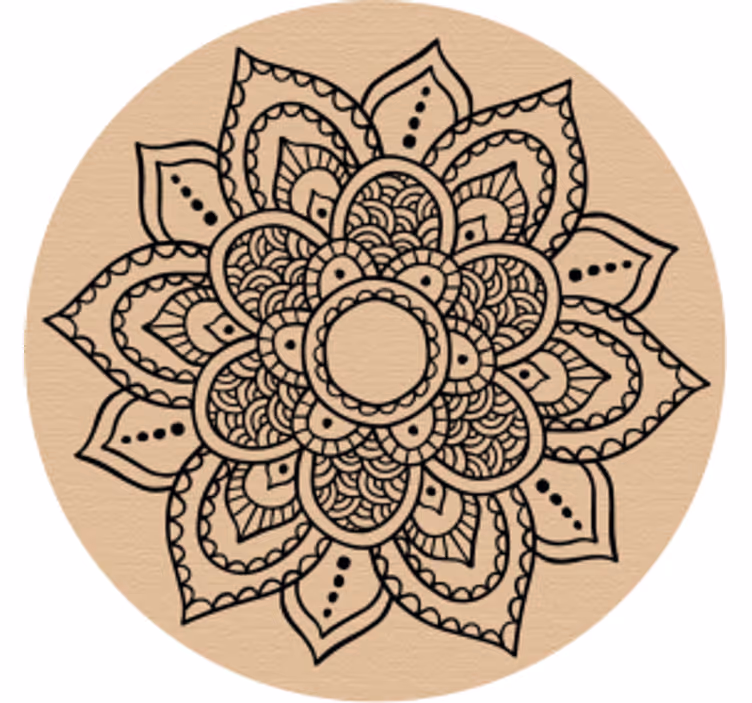 Coasters with detailed floral design - TenStickers