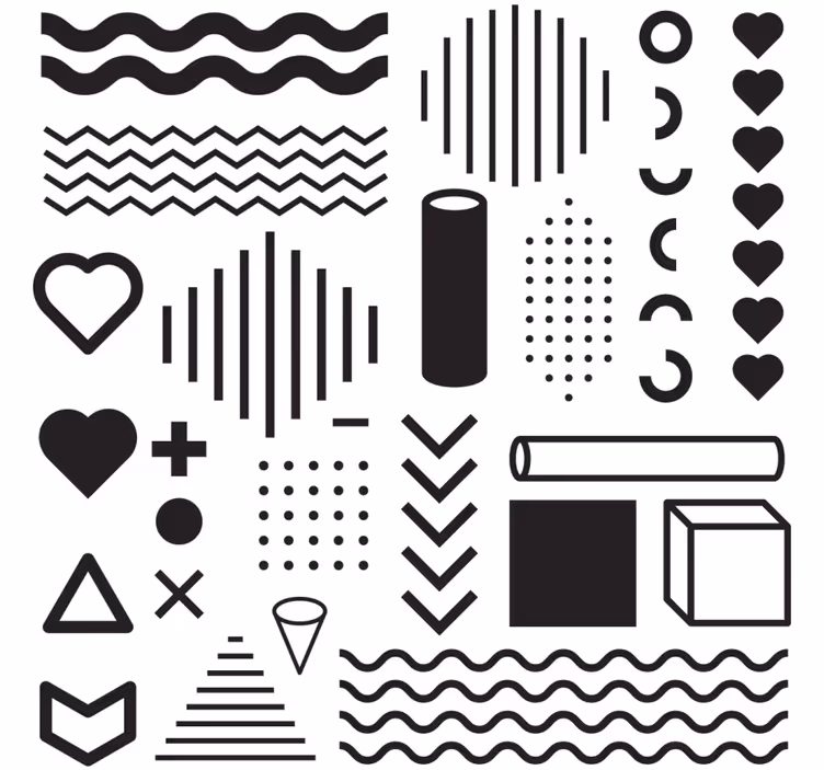Variety of geometrics texture coaster - TenStickers
