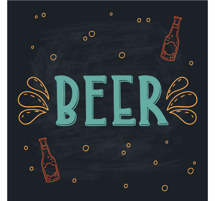 Playful brew concept beer mats - TenStickers