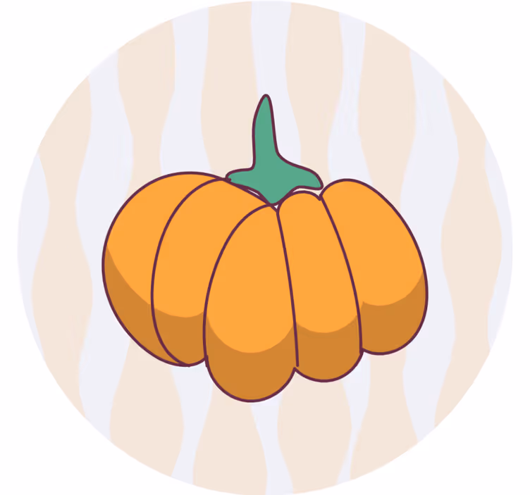 Halloween coasters stylized pumpkin design - TenStickers