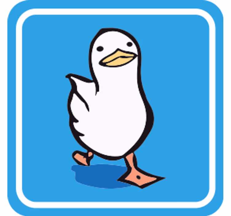 Swaggy walking duck modern coaster - TenStickers