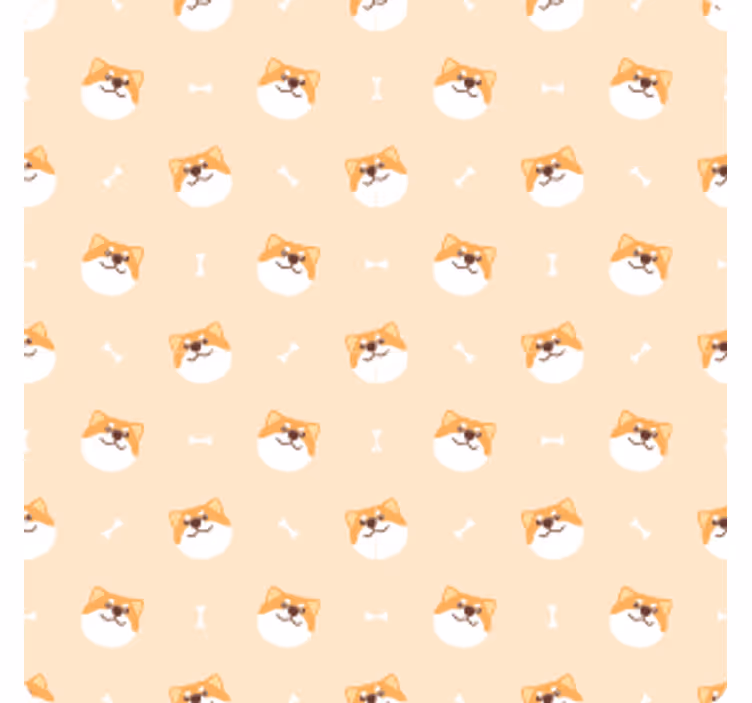 Modern coasters with playful dog faces design - TenStickers