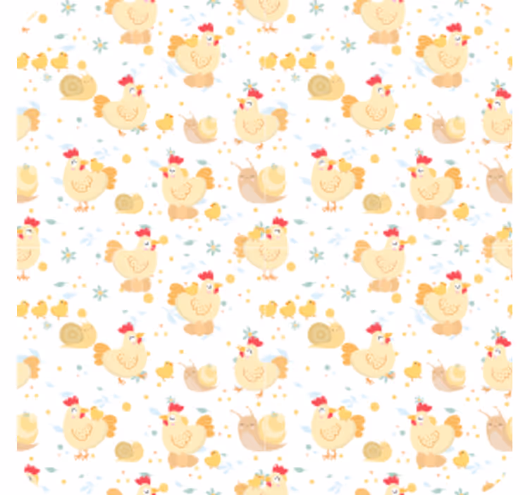 Geek coasters playful chicken design - TenStickers