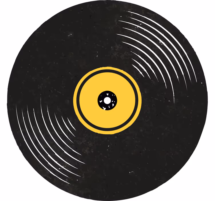 Geek coasters vinyl record art design - TenStickers