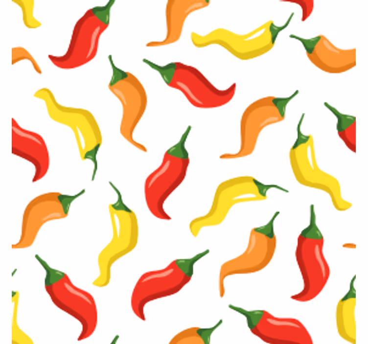 Yellow and orange pepper design modern coaster - TenStickers