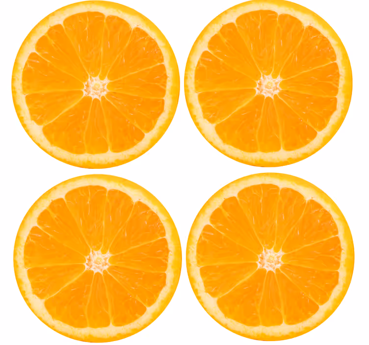 Modern coasters citrus fruit slice design - TenStickers
