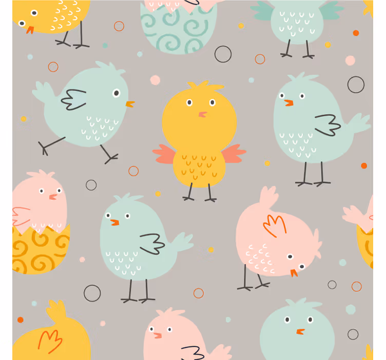 Cute chicken pastel colors modern coaster - TenStickers