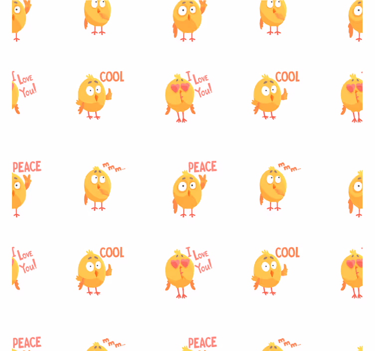 Cute cartoon comic chicken  modern coaster - TenStickers