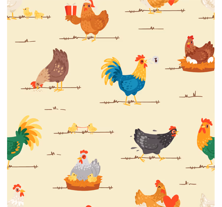 Modern coasters colorful farm animals - TenStickers