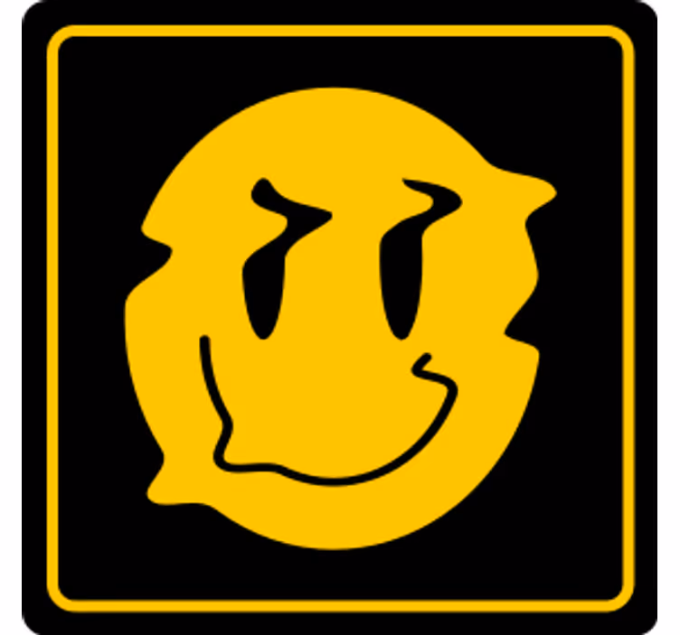 Geek coasters smiley face icon - TenStickers