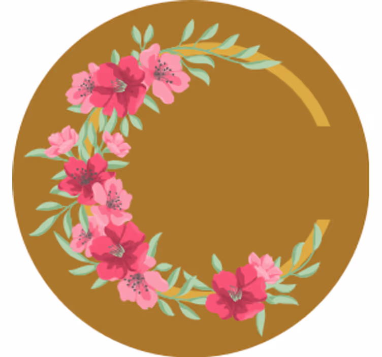 Beer mats with floral circular design - TenStickers
