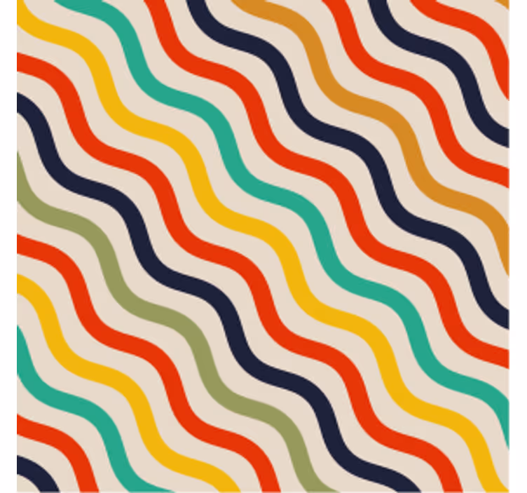 Colorful wavy pattern coasters - TenStickers