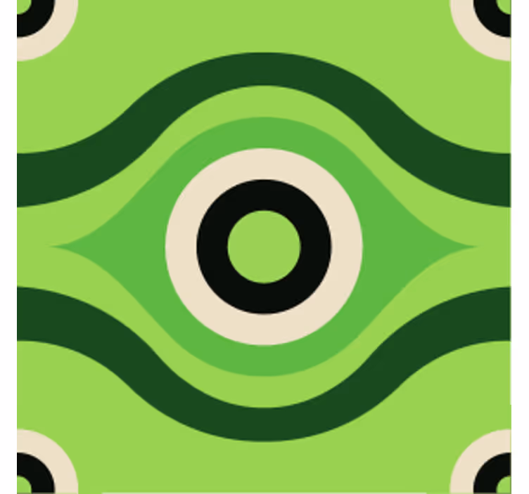 Wavy green pattern coasters - TenStickers