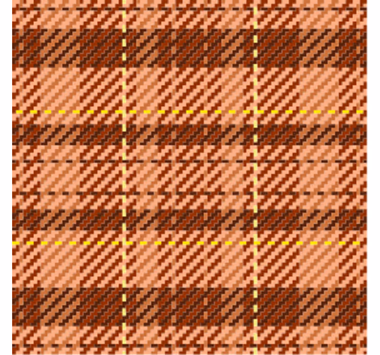Coasters in brown plaid pattern - TenStickers
