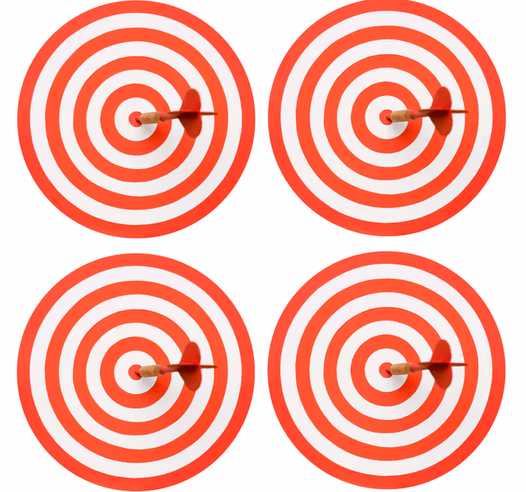 Geek coasters dartboard spiral design - TenStickers
