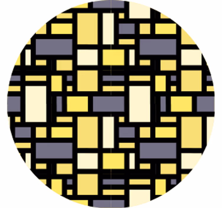Coasters geometric yellow and gray design - TenStickers