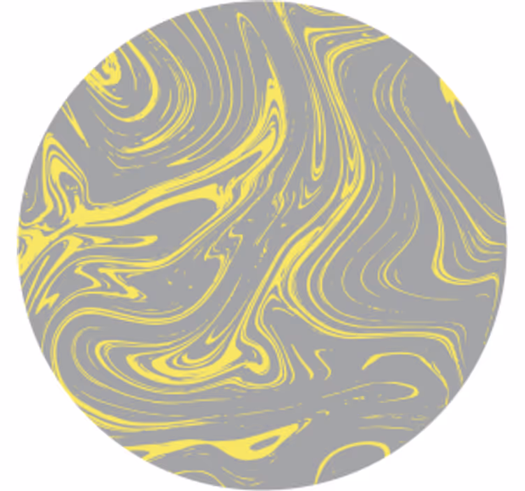 Coasters with swirling yellow patterns - TenStickers