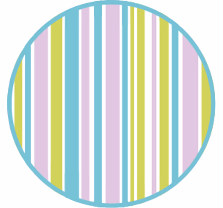 Colorful striped circle coasters - TenStickers