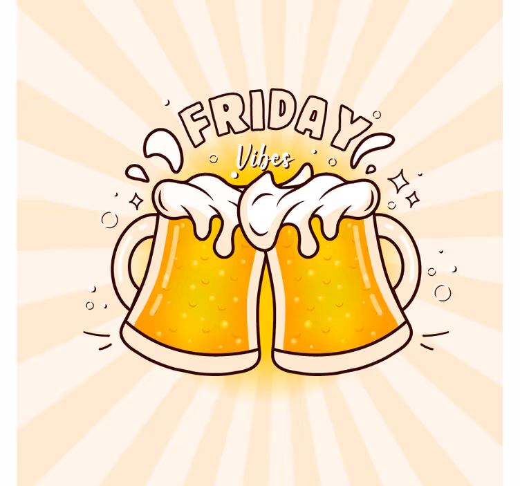 Beer mats cheers to friday fun - TenStickers