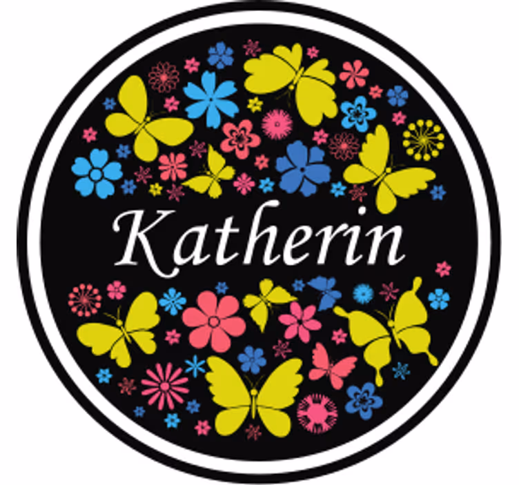 Personalizable coasters floral butterfly design - TenStickers