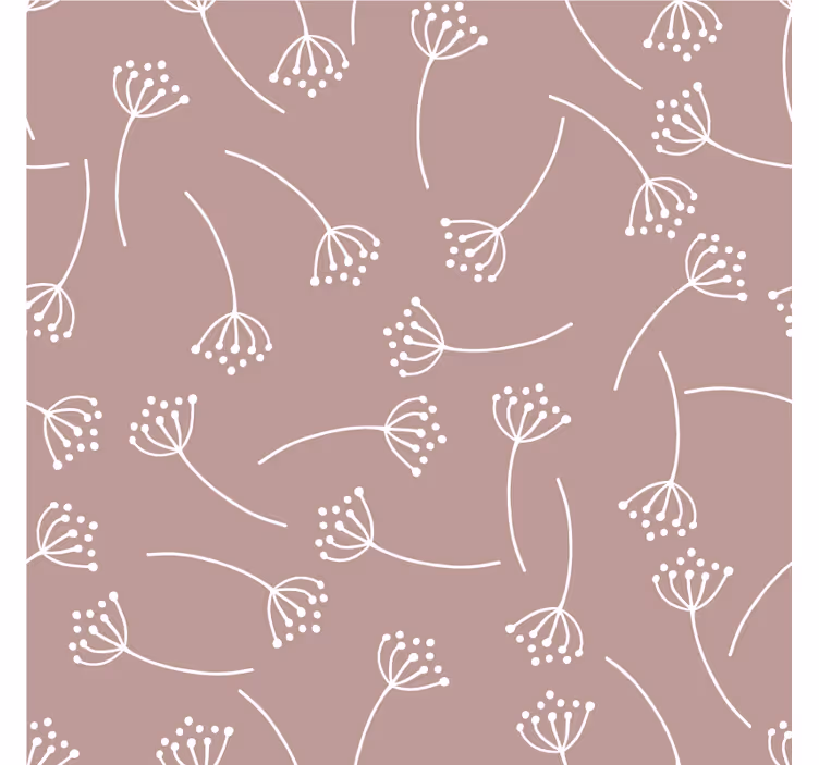 Coasters with floral line art design - TenStickers