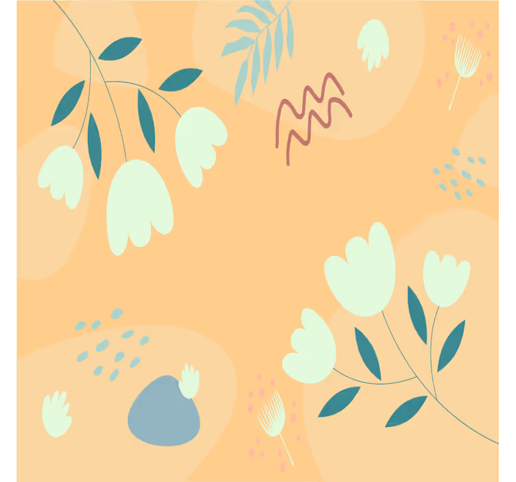 Modern coasters with floral minimalist designs - TenStickers