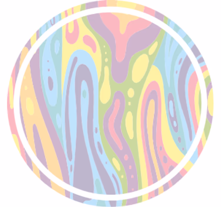 Colourful lava lamp effect modern coaster - TenStickers