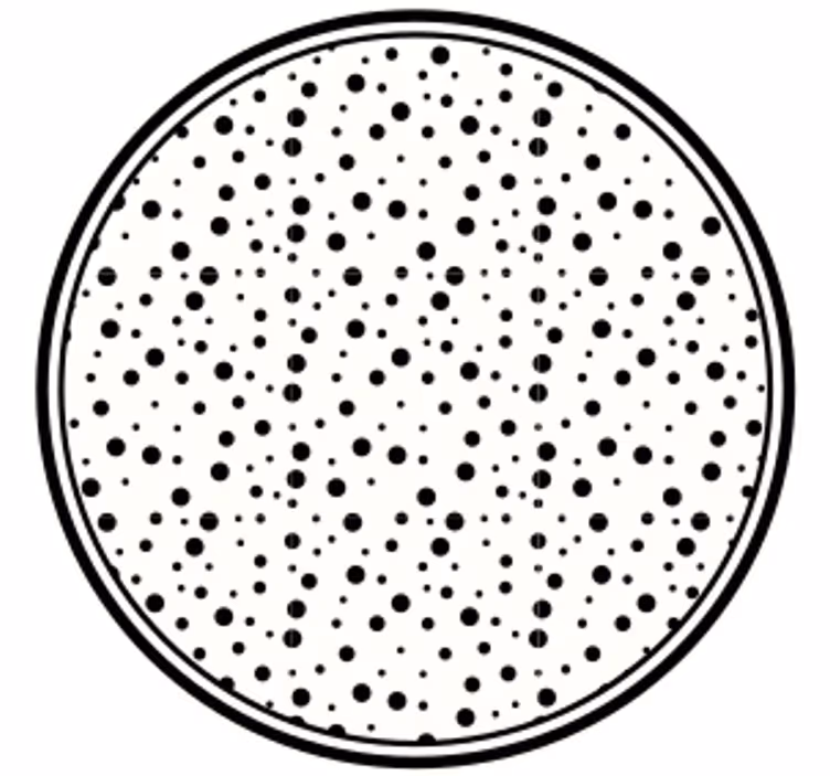 Coasters with black dot pattern - TenStickers