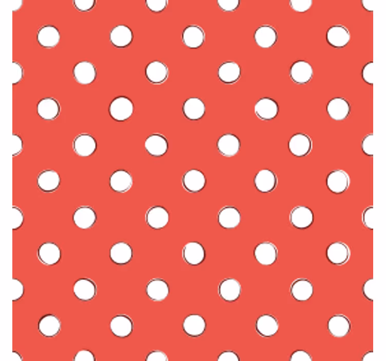 White and red polka dot vintage coaster - TenStickers