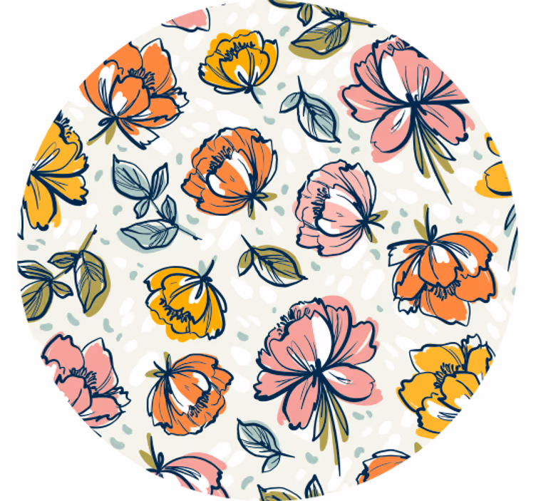 Modern coasters botanical print design - TenStickers