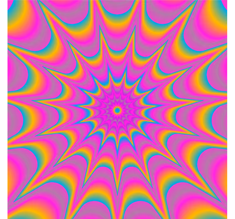 Psychedelic optical retro star vintage coaster - TenStickers