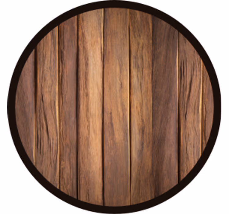 Beer mats wooden texture round base - TenStickers