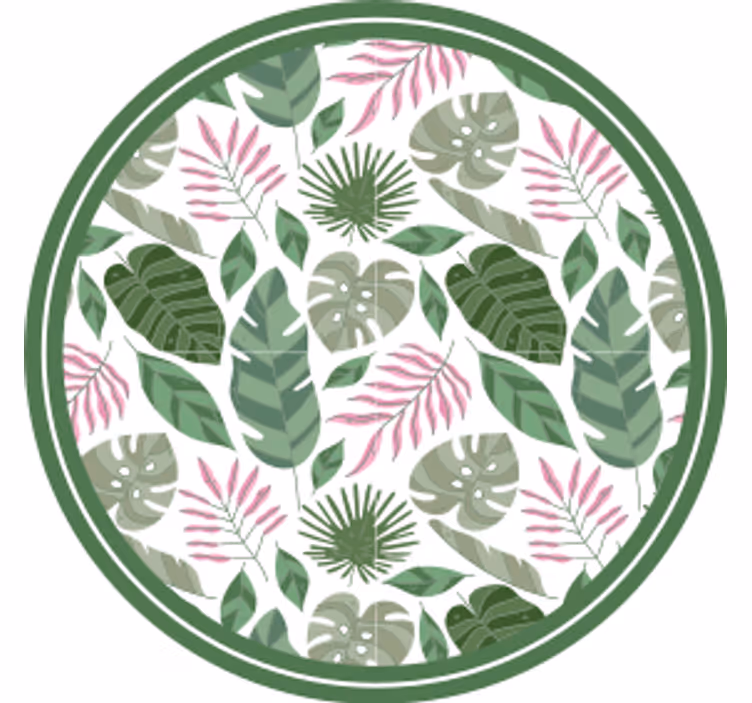 Beer mats tropical leaf design - TenStickers
