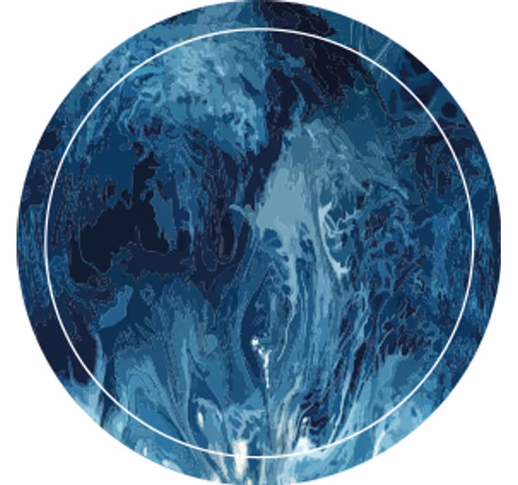 Coasters abstract blue swirl pattern - TenStickers